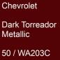Preview: Chevrolet, Dark Torreador Metallic, 50 / WA203C.